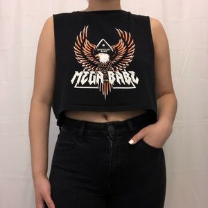 h&m black graphic tank top